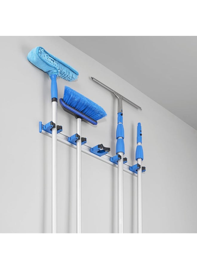أنجر منظم أدوات التنظيف 5 حوامل ألومنيوم للتعليق على الحائط موفر للمساحة ألوان متعددة 6 x 5 x 76.84 سم 964772 - Image 2