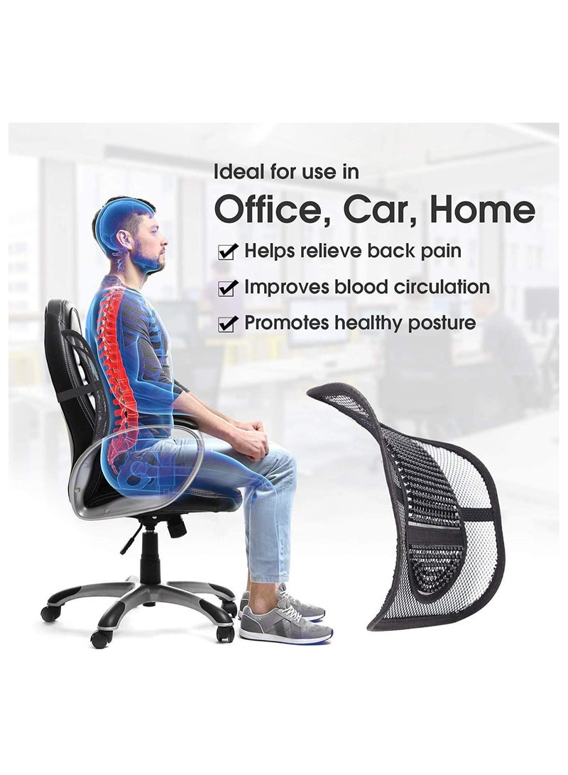 Air Flow Lumbar Support Cushion, Car Seat Supports Cushion waist pad, Ergonomic Back Support Cushion, Comfortable Mesh Chair Relief Lumbar Back Pain, Support Car Cushion Office Seat Chair - Image 4