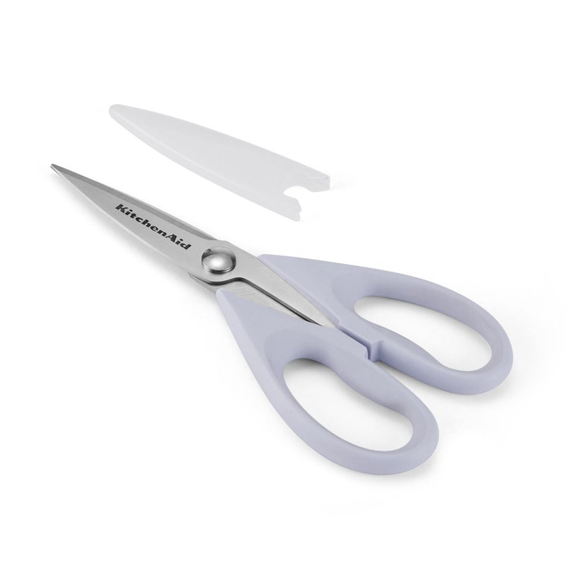 KitchenAid All Purpose Kitchen Shears with Protective Sheath Durable Stainless Steel Scissors, Dishwasher Safe, Soft Grip Comfort Handle, 8.72 Inch, Lavendar Cream - Image 2