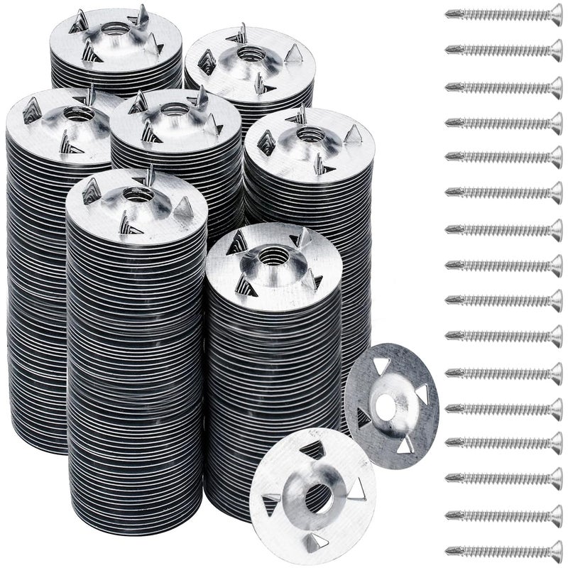 AccEncyc 600Pcs Foam Board Fasteners - 1-1/8 Inch Metal Washers for Fixing Installation - Image 1