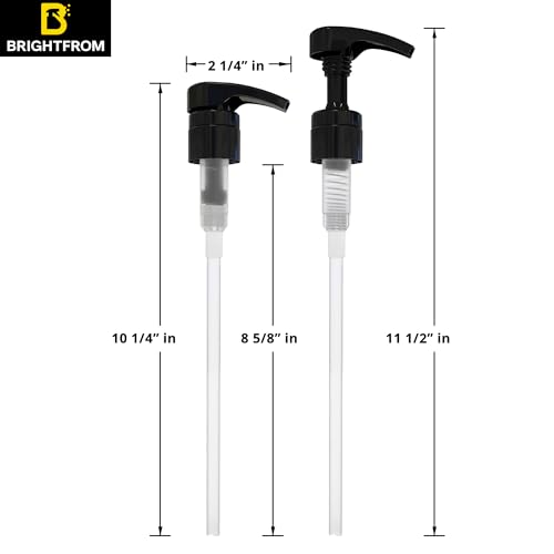 BRIGHTFROM Universal Dispensing Pump, Perfect for Shampoo & Conditioner 1 L (33.8 OZ) - Fits Most Bottles or Any Refillable Bottles from 12oz to 33.8oz with 28/410 Neck Size, Black (Pack of 2) - Image 3
