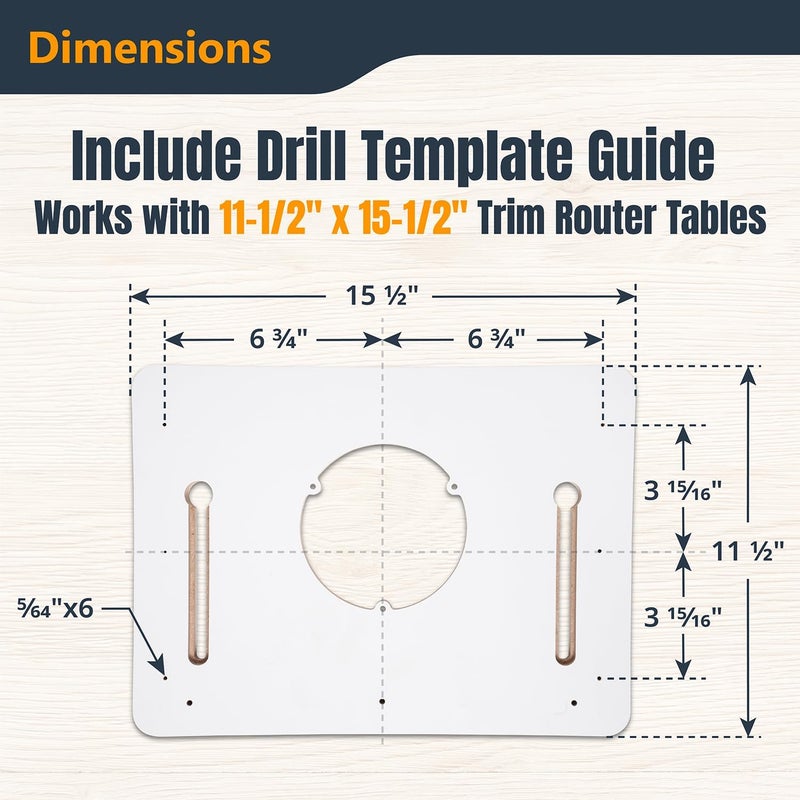 POWERTEC طاولة توصيل قابلة للطي - قاعدة محطة عمل قابلة للتعديل للارتفاع لطاولات توصيل 11-1/2" × 15-1/2"، جاهزة للتعليق على الحائط، تشمل دليل التركيب والأدوات اللازمة (UT1013) - Image 3