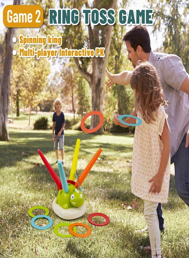 ISMETACU 3-in-1 Dinosaur Rocket Launcher, Ring Toss & Musical Jumping Toy for Kids Aged 3-8 , Remote Control Outdoor & Indoor Toys for Boys and Girls , Birthday Gift for Boys & Girls Ages 4-8 - Image 5
