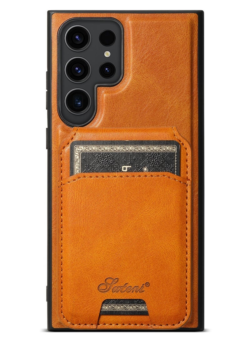 Suteni - Detachable Card Holder MagSafe Leather Case for Samsung Galaxy S24 Ultra - Image 1