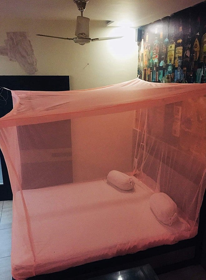 Freshwind Mosquito Net for Bed at Home and Outdoor, Polyester Cotton Suitable for in House and Outdoor Utility, Durable and Foldable (8X7, PEATCH) - Image 2