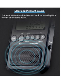 Excefore Electronic Digital Metronom with USB Cable, Universal Digital Metronome, Metronome with Timer, Volume Adjustable, Suitable for Piano, Guitar, Flute, Violin (White)  - Image 5