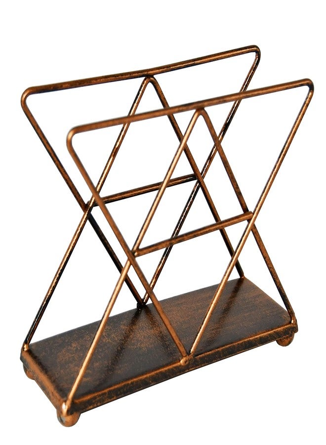 OwlGift Copper Modern Geometric Triangle Metal Wire Upright Napkin Holder - Image 5