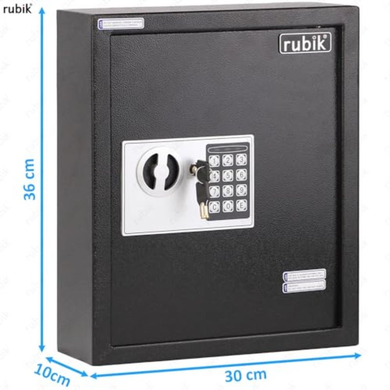 40Keys Metal Storage Safe Box Cabinet with Key and Digital Pin Code Lock, Wall Mounted For Hotels Realestate Warehouse Schools Universities Business Black, 40 Keys Capacity - Image 5
