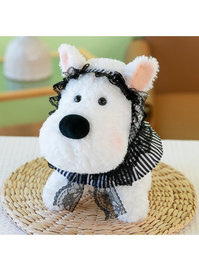 Little Red Riding Book With West Highland Plush Puppy Doll Couple Doll Small Gifts Birthday Gifts For Boys And Girls-color:25cm Black Bandana West Highland Dog  - Image 1