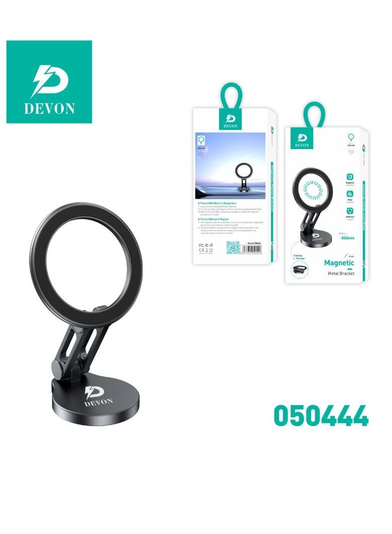 Devon Magnetic car phone holder with 360-degree rotation; 【Car Phone Holder】 Foldable support; Black color - Image 2