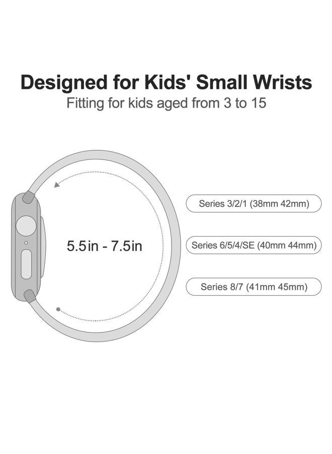 SimpleThings Compatible with Kids Apple Watch Bands, Nylon Hook and Loop for K12 Boy Girl Small Wrist iWatch Series 9 8 7 6 5 4 3 SE SE2 - Image 2