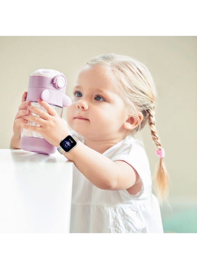 SimpleThings Compatible with Kids Apple Watch Bands, Nylon Hook and Loop for K12 Boy Girl Small Wrist iWatch Series 9 8 7 6 5 4 3 SE SE2 - Image 5