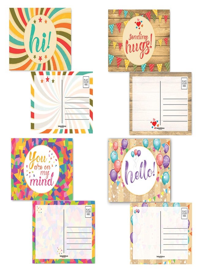 ستون هاوس كوليكشن مجموعة ستون هاوس لبطاقات بريدية للتواصل - 4 تصاميم مرحة - أفكر فيك - 40 بطاقة بريدية - 4 بوصات × 6 بوصات - بطاقات بريدية للصداقة - صنع في الولايات المتحدة الأمريكية (مجموعة متنوعة رقم 1) - Image 1