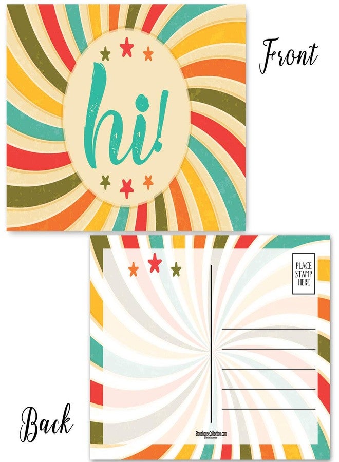 ستون هاوس كوليكشن مجموعة ستون هاوس لبطاقات بريدية للتواصل - 4 تصاميم مرحة - أفكر فيك - 40 بطاقة بريدية - 4 بوصات × 6 بوصات - بطاقات بريدية للصداقة - صنع في الولايات المتحدة الأمريكية (مجموعة متنوعة رقم 1) - Image 3