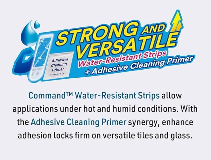 Command 3M Command Towel Bar Hook, Holds up to 4.5 kgs, Drill- Free, No Paint Damage, Water Resistant, Heavy Duty, Great for Bathroom Wall, Shower Area and Kitchen - Image 5