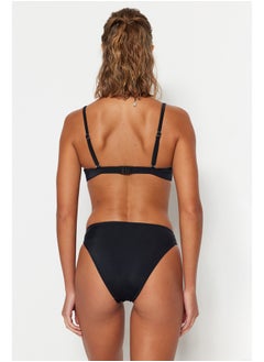trendyol High Leg Bikini Bottom with Black Accessories TBESS23BA00215  - Image 3