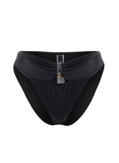 trendyol High Leg Bikini Bottom with Black Accessories TBESS23BA00215  - Image 4