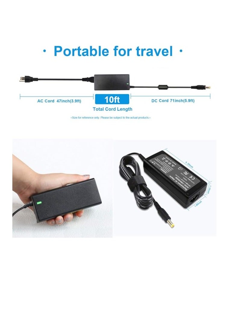 Terabyte 65W 19V 3.42A AC Adapter Charger Compatible with Acer Aspire V5 V3 V7 S3 E1 R3 R7 M5 E1 5349 5750 5250 7560 AS7750, Monitor S202HL H236HL G246HL H276HL G276HL S220HQL HN274H PA-1650-86 Power Supply - Image 2