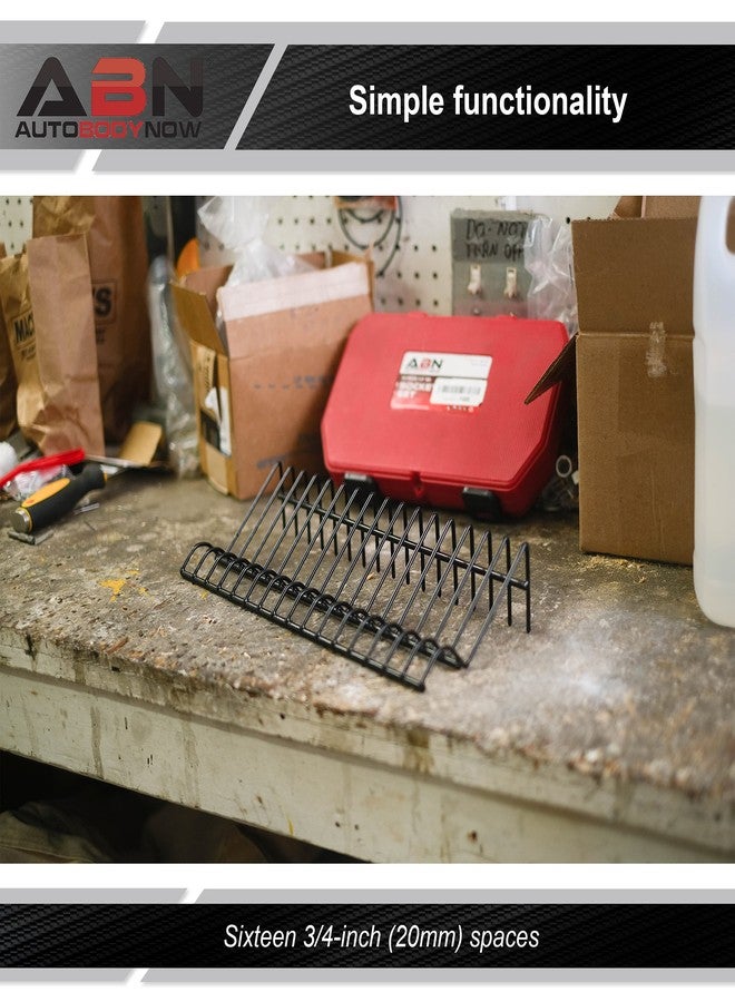 أبن حامل كماشة ABN أسود اللون، مكون من 16 قطعة - منظم مفاتيح، قواطع، أدوات يدوية، رف تخزين - Image 5
