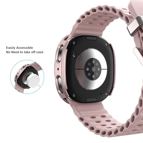 BHARVEST [5+5 Pack] Galaxy Watch 8 40mm Screen Protector, Waterproof Case Protective Cover+Tempered Glass Screen Protector Ultra-Thin Hard PC Guard Bumper for Samsung Galaxy Watch 8 40mm Women - Image 5