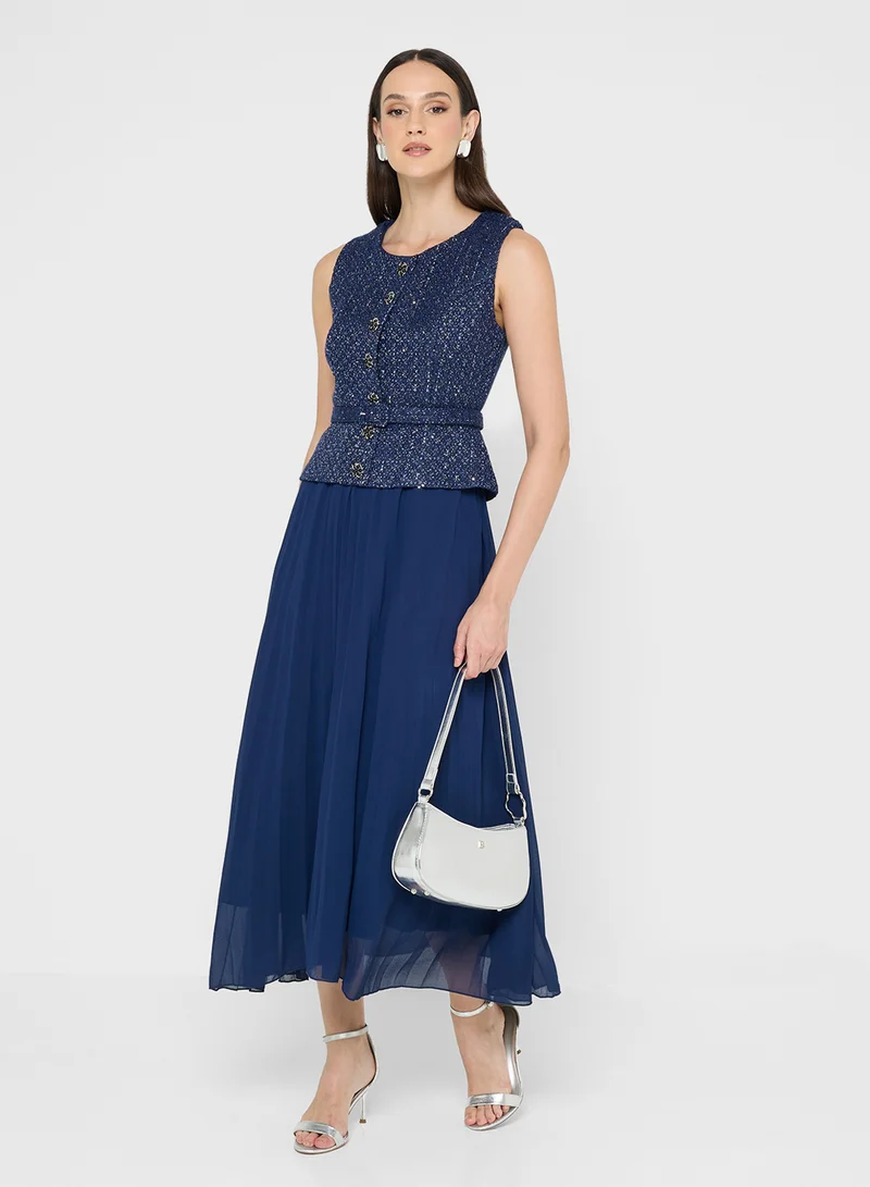 ايلا Tweed Styled Vest Dress