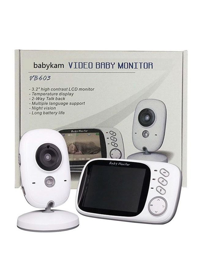 hibobi - 3.2 Inch Two-Way Voice Intercom Baby Monitor - White - Image 1
