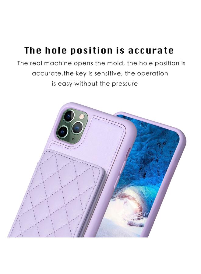 زبون جراب هاتف iPhone 11 Pro Max BF25 بتصميم مربع منقوش مع حامل للبطاقات - Image 3