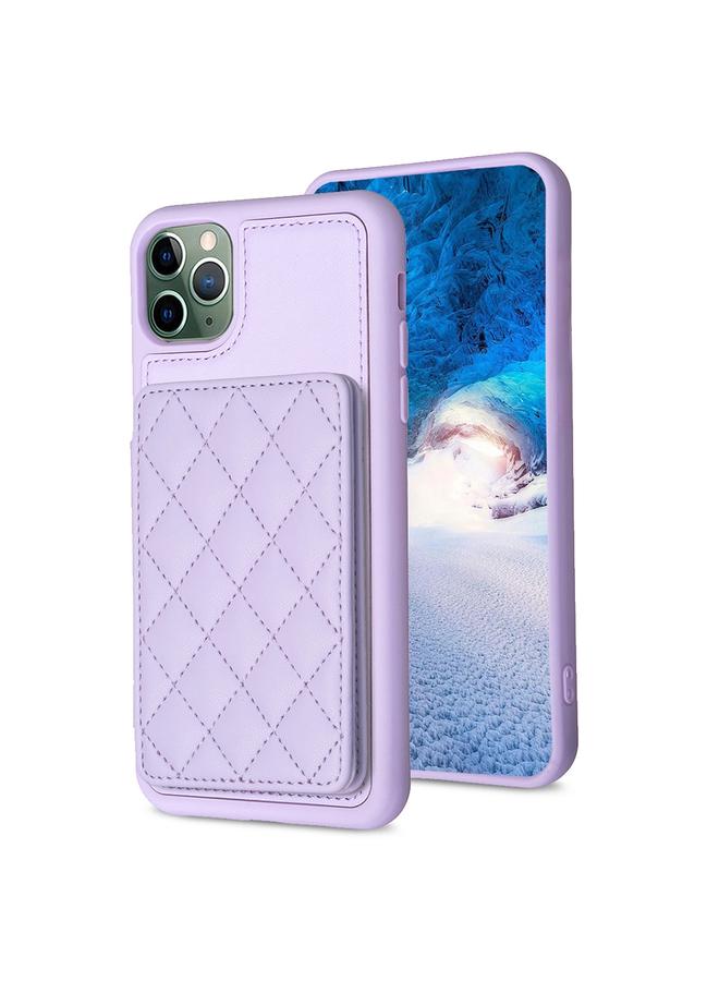 زبون جراب هاتف iPhone 11 Pro Max BF25 بتصميم مربع منقوش مع حامل للبطاقات - Image 1