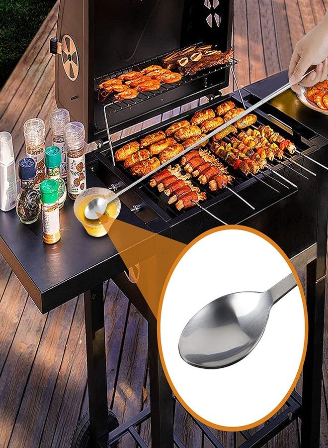 LIZEALUCKY Stainless Steel Extendable Stirring Spoon - 24.4in Long Telescopic Handle for Barbecue & Tableware Supplies - Image 3