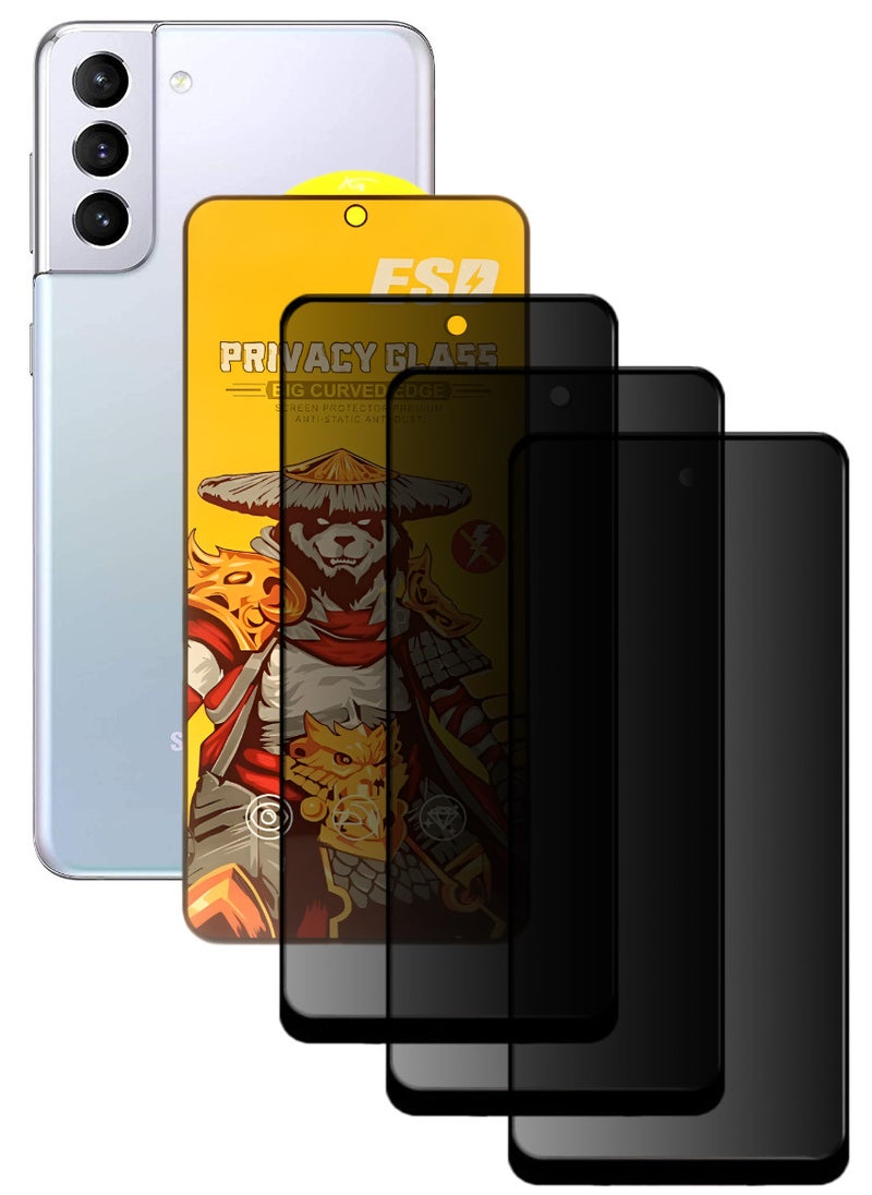 ESD 3 Pieces Tempered Dustproof Privacy Glass Screen Protector Compatible For Samsung Galaxy S21 Plus - Image 1