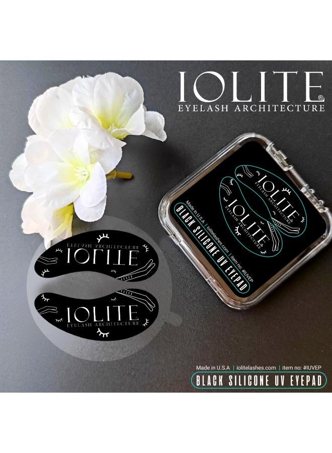 IOLITE Uv Lash Eye Patch  Silicone Eye Pads  Reusable  Hypoallergenic Tanning Bed Eye Protection For Uv Lash Extension  Comfortable  Secure Undereyelid Shields (1 Pair Black) Iuvep - Image 2