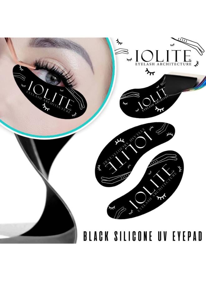 IOLITE Uv Lash Eye Patch  Silicone Eye Pads  Reusable  Hypoallergenic Tanning Bed Eye Protection For Uv Lash Extension  Comfortable  Secure Undereyelid Shields (1 Pair Black) Iuvep - Image 3