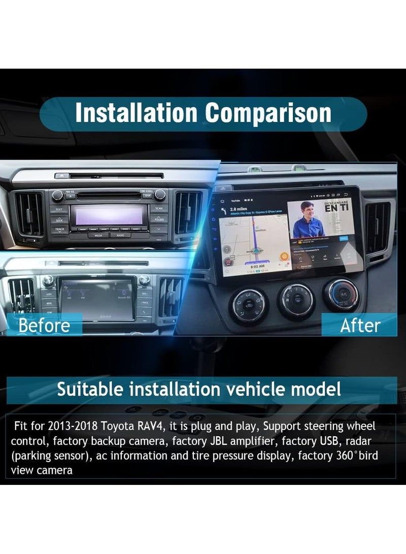 Android Screen For Toyota Rav4 2013 To 2018 2GB RAM 32GB Memory Support Full HD IPS Touch Screen Display and Backup Camera included - Image 2