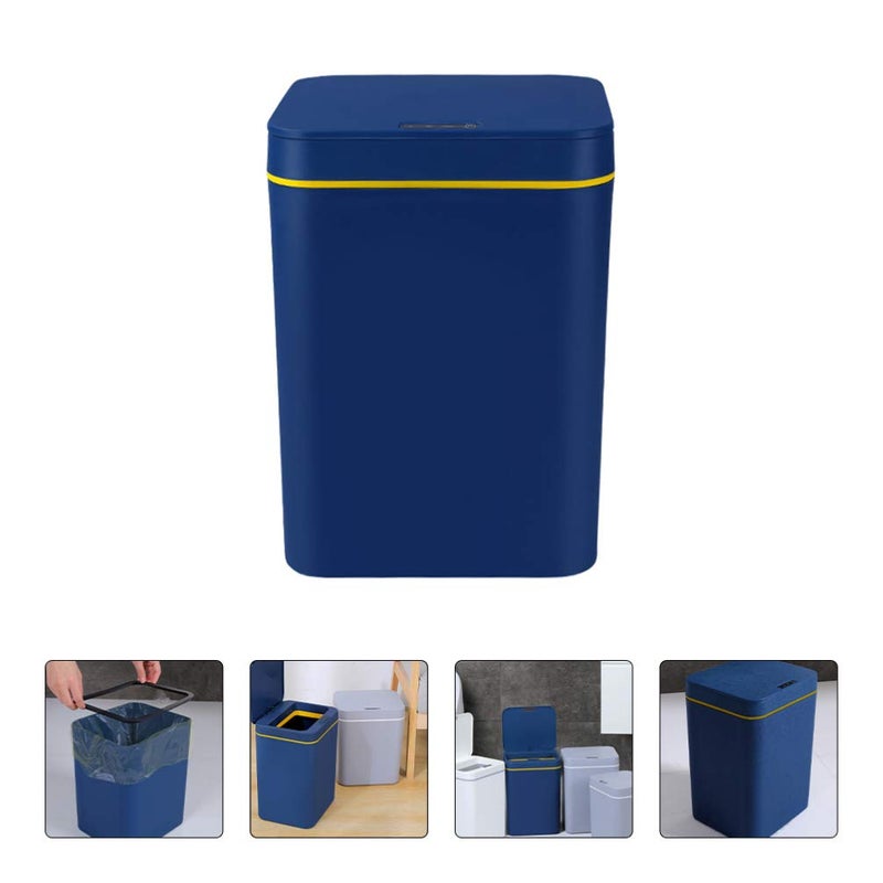 woobles Automatic Dustbin Kitchen Trash Can Automatic Trash Can Plastic Garbage Container Bin Trash Can Waste Container for Bathroom Kitchen Office Home Automatic Trash Bin - Image 4