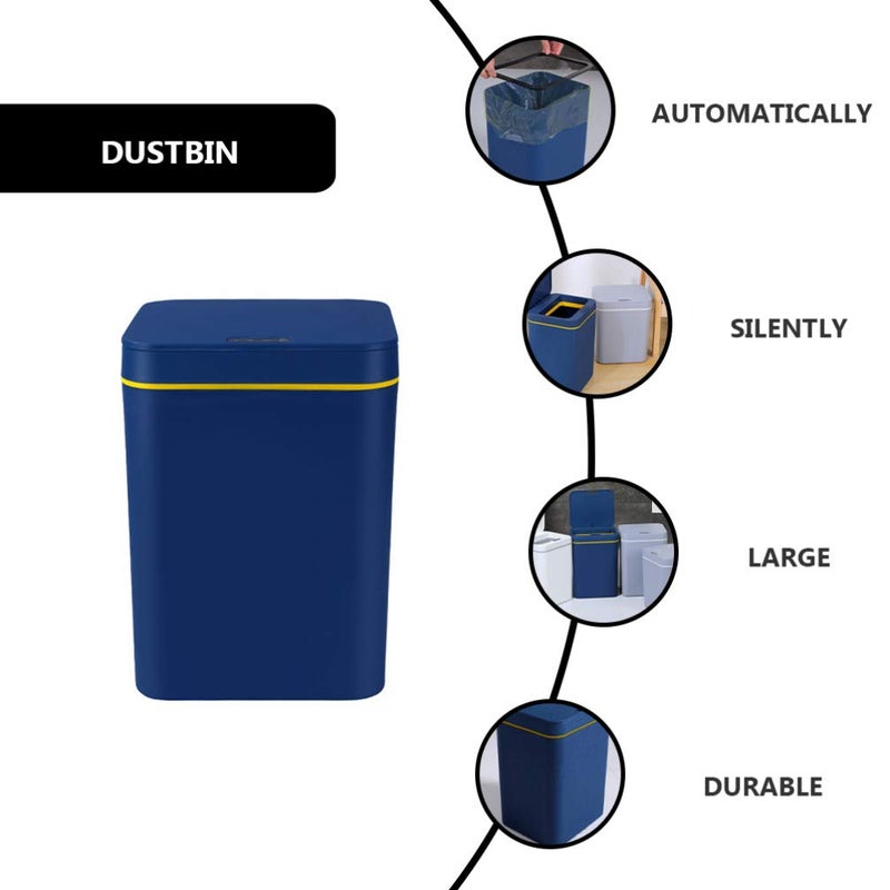 woobles Automatic Dustbin Kitchen Trash Can Automatic Trash Can Plastic Garbage Container Bin Trash Can Waste Container for Bathroom Kitchen Office Home Automatic Trash Bin - Image 3