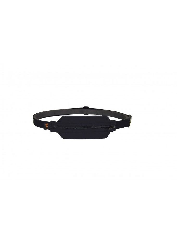 SPIbelt Diabetic Running Belt For Adults, Adjustable Waist, No Bounce, Expandable And Discreet Insulin Pump Pocket, No Logo Band, Black With Black Zipper - Image 1