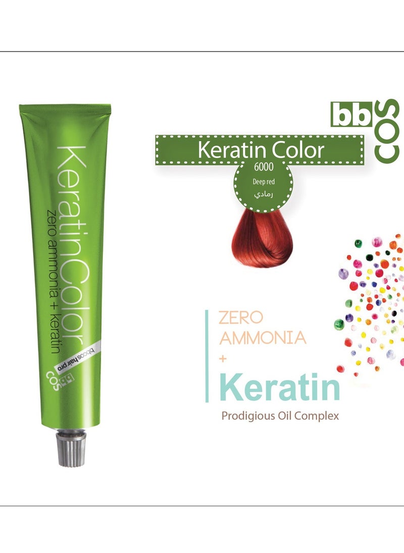 bbcos Keratin Hair Color 100 ml - 6000 