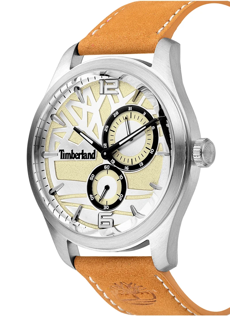 تمبرلاند Ferndale Men's Watch Analog Beige Dial Cream Leather Strap