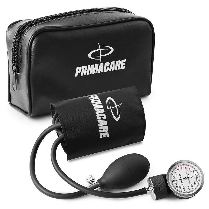 PRIMACARE جهاز قياس ضغط الدم اليدوي Primacare DS9191 مع كفة للأطفال ونظام تضخيم خالي من اللاتكس وحقيبة حمل نيلون مقاومة للماء باللون الأسود - Image 1
