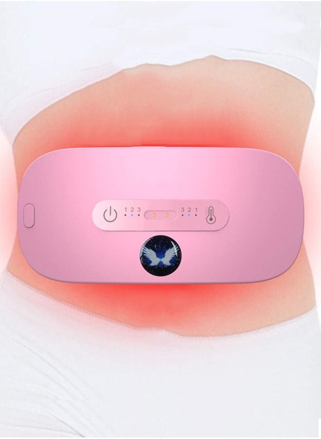General - Portable Menstrual Heating Pad,Wireless Rechargeable Cordless Heat Therapy Massager for Period Cramps Relief,Travel-Friendly Wearable Pain Relief Device,Birthday Gifts for Women (Pink) - Image 1