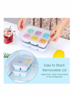 Y&D Ice Cube Trays, Easy Release Silicone Trays with Removable Lid Large Square Molds for Cocktail, Whiskey, Soda, Baby Food  - Image 4