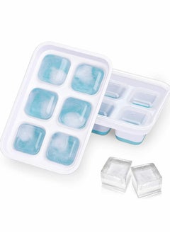 Y&D Ice Cube Trays, Easy Release Silicone Trays with Removable Lid Large Square Molds for Cocktail, Whiskey, Soda, Baby Food  - Image 1