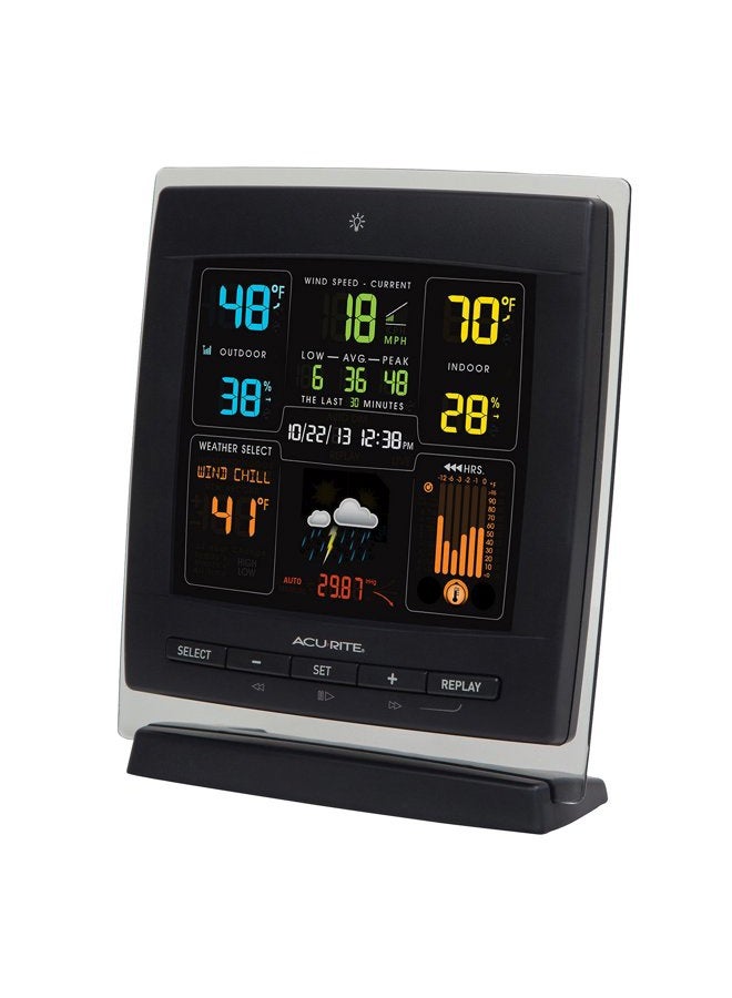 Acurite Notos (00622) Pro Color Weather Station with Wind Speed, Temperature and Humidity, dark theme - Image 2