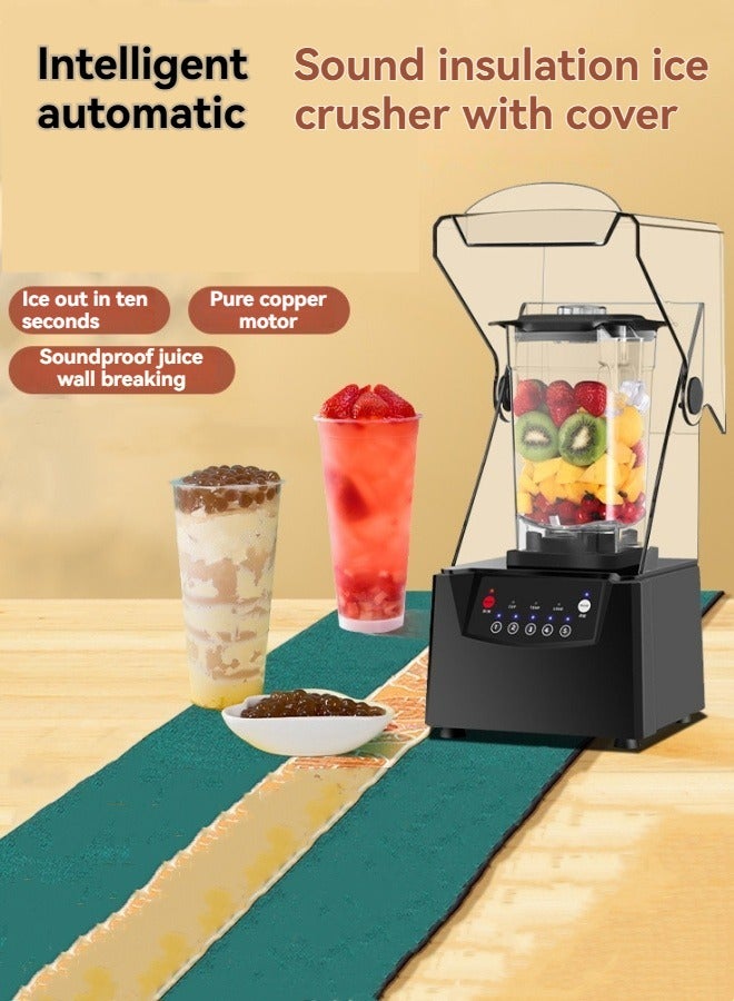 M MIAOYAN Commercial household smoothie machine with cover soundproof food processor silent smart blender juicer - Image 1