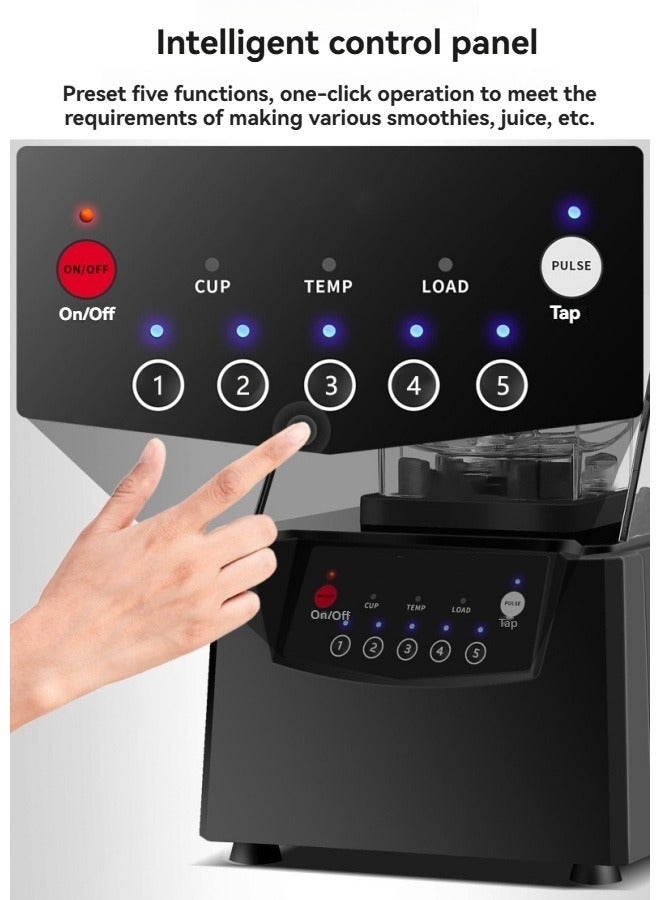 M MIAOYAN Commercial household smoothie machine with cover soundproof food processor silent smart blender juicer - Image 4