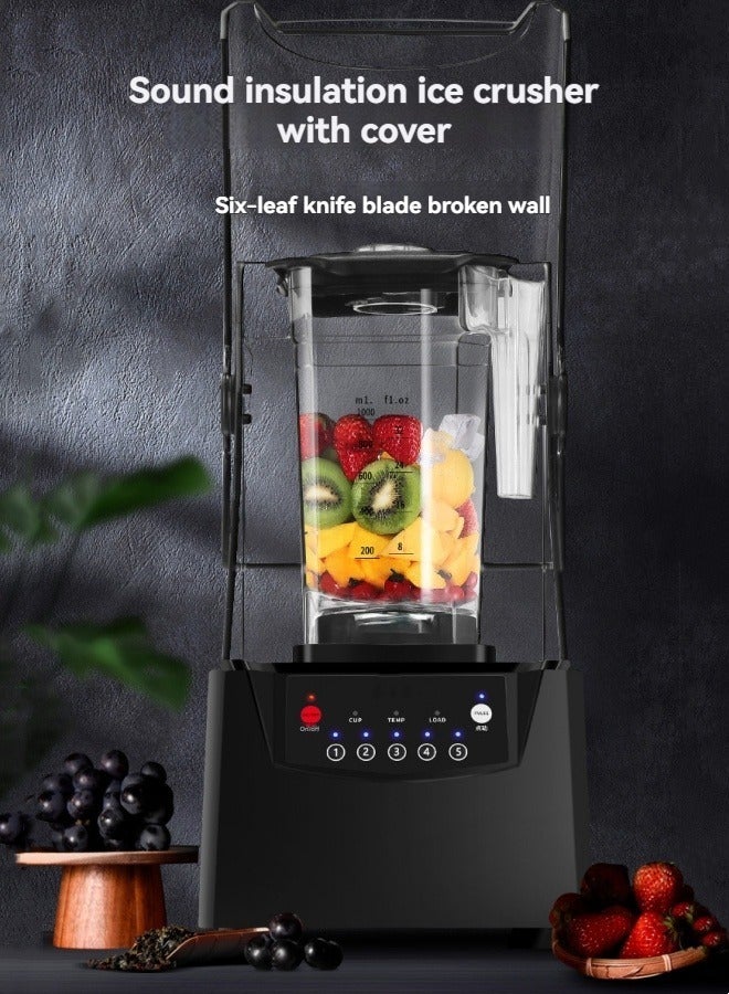 M MIAOYAN Commercial household smoothie machine with cover soundproof food processor silent smart blender juicer - Image 5