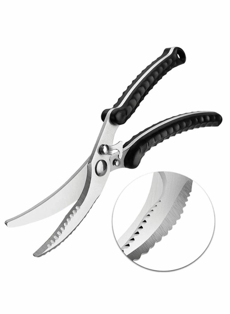 Excefore Heavy Duty Kitchen Scissors, Sharp Kitchen Scissors Multipurpose Utility Stainless Steel Scissor, Kitchen Shears for Chicken, Poultry, Fish, Meat, Vegetables, Herbs, BBQ, Bones, Flowers, Nuts - Image 1