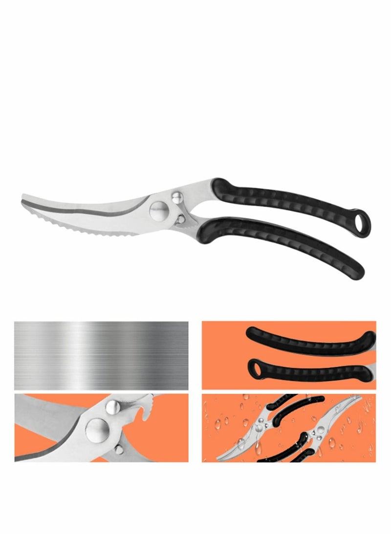 Excefore Heavy Duty Kitchen Scissors, Sharp Kitchen Scissors Multipurpose Utility Stainless Steel Scissor, Kitchen Shears for Chicken, Poultry, Fish, Meat, Vegetables, Herbs, BBQ, Bones, Flowers, Nuts - Image 4
