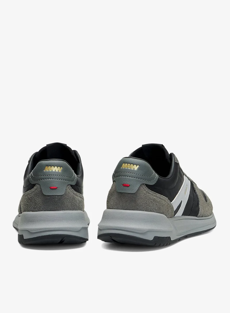 هوجو Suede-trim sneakers with logo details