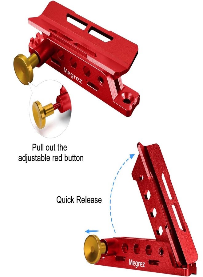 MEGREZ Adjustable Fire Extinguisher Mount Holder, Aluminum Quick Release Fire Extinguisher Holder with 8 Clamps, Compatible with Jeep Wrangler UTV Polaris RZR, Red - Image 4